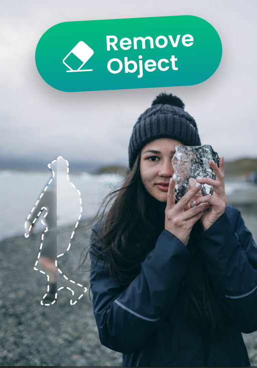 Erase objects effortlessly with precision.