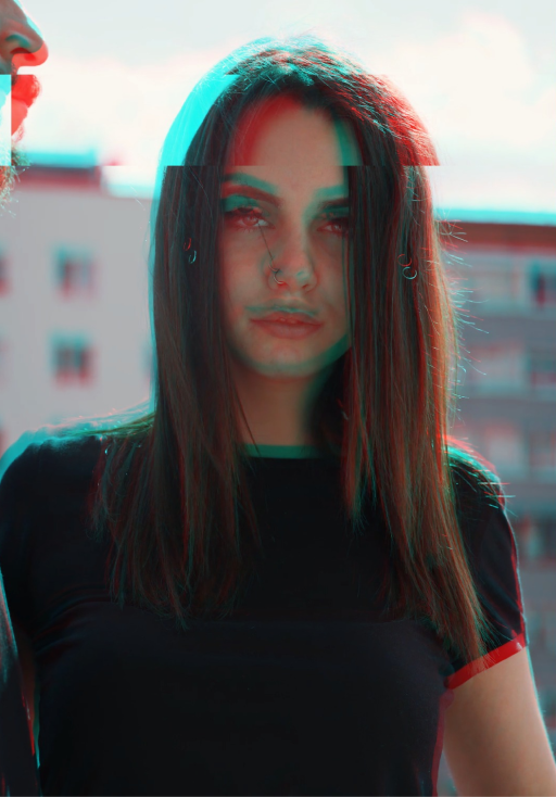Experience playful glitch effects for added fun.
