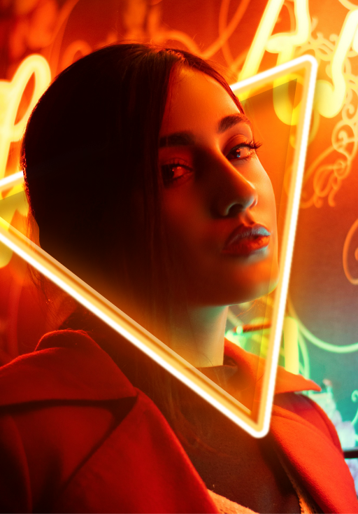 Experiment with Neon-style art for your images.